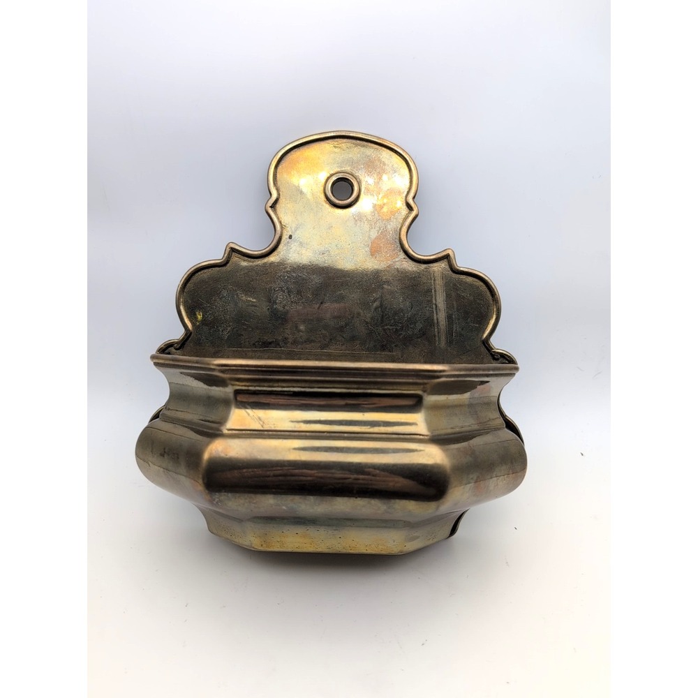 Vintage Brass Holy Water Font/ Stoop Made In Italy